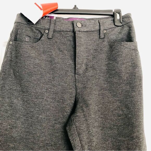 GLORIA VANDERBILT AMANDA WOMEN'S PANTS SIZE 8 GREY KNIT HIGH RISE, CLASSIC FIT - Picture 7 of 11